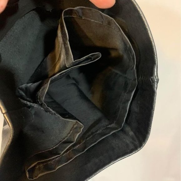 DANIER woman’s black lined leather pants. Straight leg. A+ condition. Size 4. - Picture 9 of 12